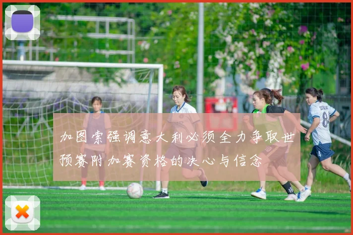 加图索强调意大利必须全力争取世预赛附加赛资格的决心与信念